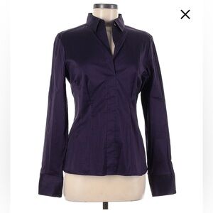Boss by Hugo Boss Purple Side Zip Long Sleeve Blouse